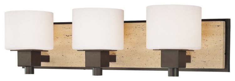 Foto para 100w SW 3 Light Bath Aged Stone Etched Opal Glass