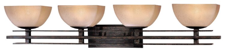 Foto para 75w SW 4 Light Bath Iron Oxide Venetian Scavo Glass