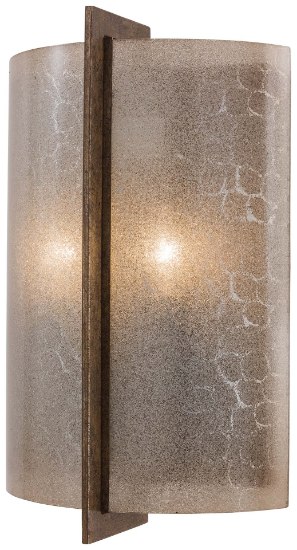 Foto para 60w SW 2 Light Wall Sconce Patina Iron Deep Spumante Lace Glass