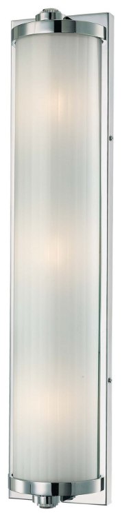 Foto para 60w SW 3 Light Bath Chrome Inside Ribbed W/ White Glass