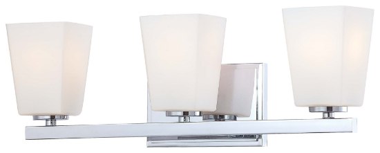 Foto para 100w SW 3 Light Bath Chrome Etched Opal Glass