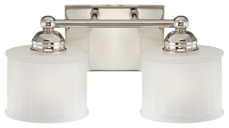 Foto para 100w SW 2 Light Bath Polished Nickel Etched Glass