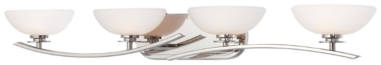 Foto para 75w SW 4 Light Bath Chrome Etched White Glass