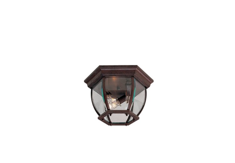 Foto para 40w SW 3 Lt Outdoor Flush Mount Antique Bronze Bevel Bend