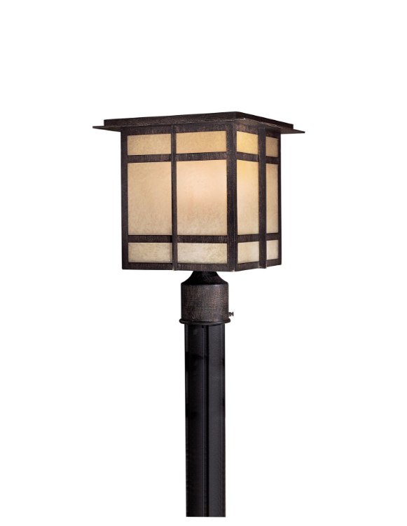 Foto para 26w SW 1 Light Post Mount Iron Oxide Double French Scavo