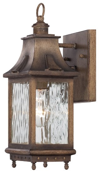Picture of 100w SW 1 Light Wall Mount Portsmouth Bronze Clear Water Glass