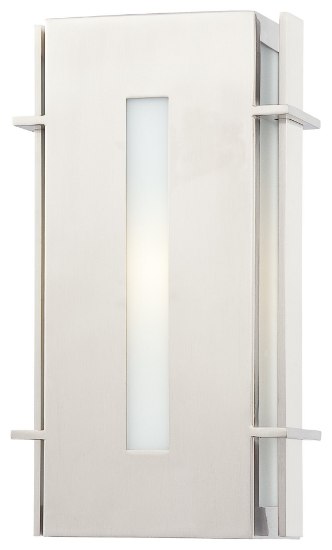 Foto para 13w SW 1 Light Pocket Lantern Brushed Stainless Steel Etched Opal Glass