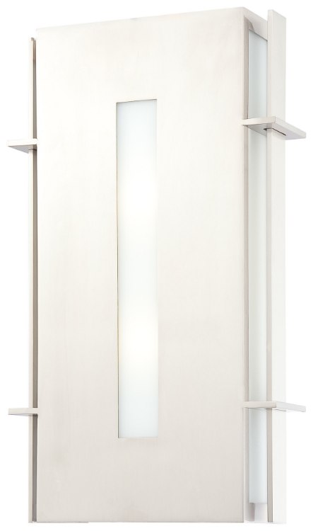 Foto para 13w SW 2 Light Pocket Lantern Brushed Stainless Steel Etched Opal Glass