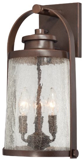 Foto para 60w SW 3 Light Wall Mount Architectual Bronze W/ Copper Highlights Crackle