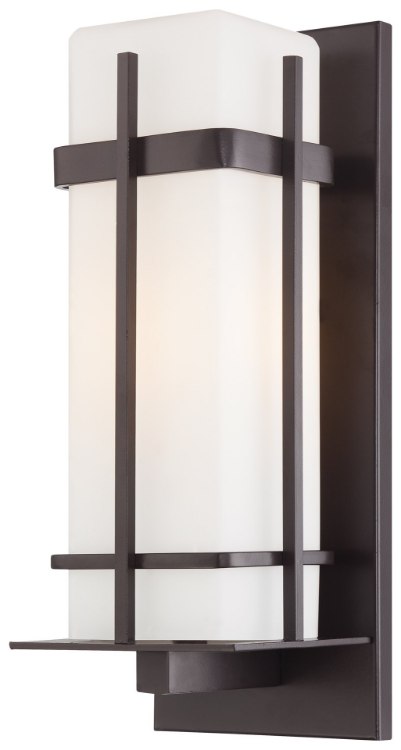 Foto para 26w SW 1 Light Wall Mount Dorian Bronze Etched Opal