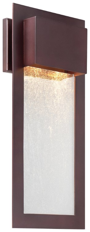 Foto para 35w SW 2 Light Wall Mount Alder Bronze Clear Seeded Glass