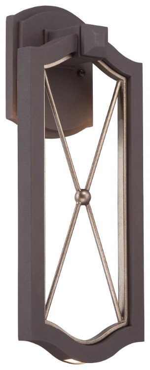 Foto para 20w WW Led Wall Mount Sand Bronze With Gold Highlights Frosted White