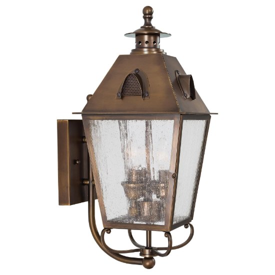 Picture of 60w SW 3 Light Wall Mount English Brass Clear Seedy