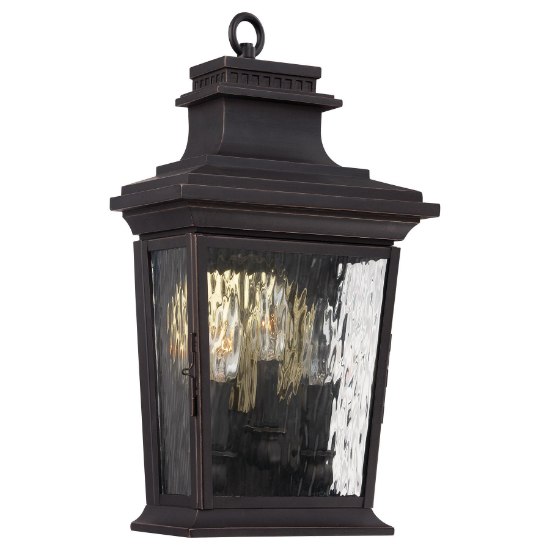 Foto para 60w SW 3 Light Pocket Lantern Oil Rubbed Bronze Clear Water Glass