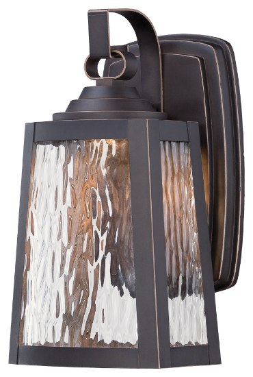 Foto para 11w SW 1 Light Led Wall Mount Oil Rubbed Bronze W/ Gold Highlights Clear Water Glass