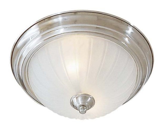 Foto para 60w SW 2 Light Flush Mount Brushed Nickel Frosted Melon