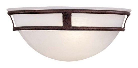 Foto para 100w SW 1 Light Wall Sconce Antique Bronze Etched Marble