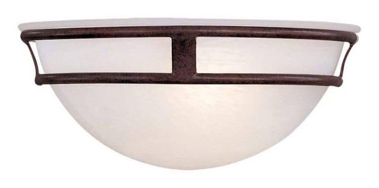 Foto para 100w SW 1 Light Wall Sconce Antique Bronze Etched Marble