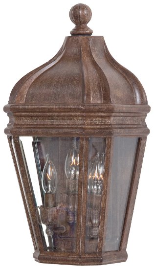 Picture of 40w SW 3 Light Pocket Lantern Vintage Rust Clear Beveled
