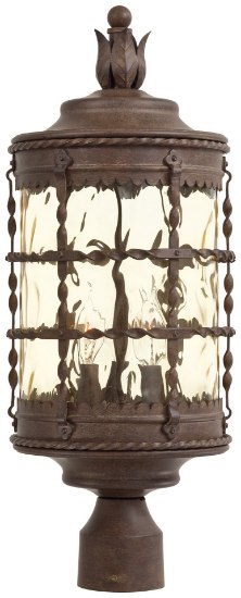 Foto para 60w SW 3 Light Outdoor Post Vintage Rust Champagne