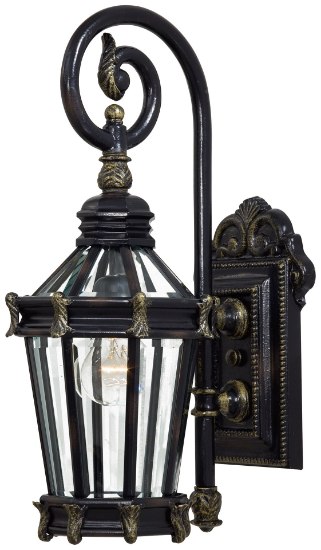 Foto para 100w SW 1 Lt Outdoor Wall Mount Heritage W/ Gold Highlights