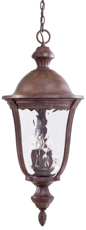 Foto para 60w SW 5 Lt Outdoor Chain Hung Vintage Rust Mouth Blown Clear