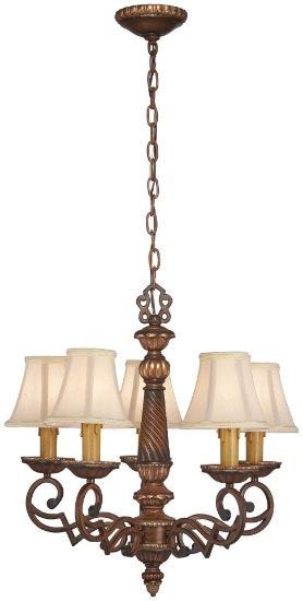 Foto para 60w SW 5 Light Chandelier Belcaro Walnut