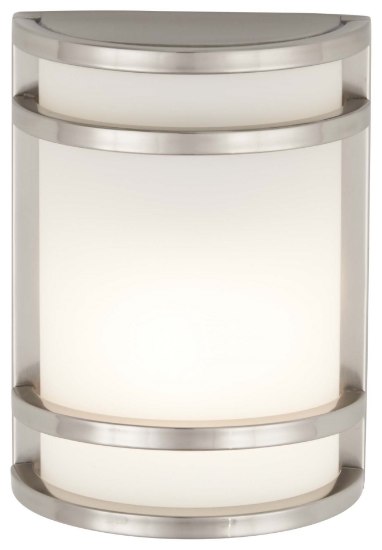 Foto para 13w SW 1 Lt Outdoor Pocket Lantern Brushed Stainless Steel Etched Opal