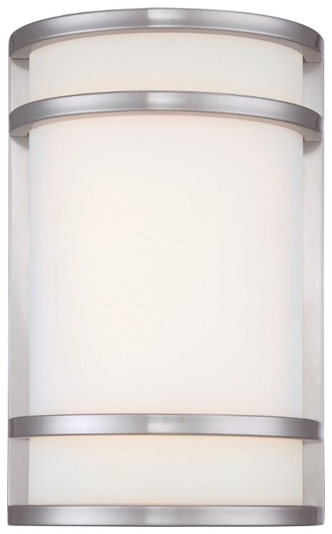 Picture of 19w SW Ac Led Pocket Lantern Brushed Stainless Steel Etched Opal Glass
