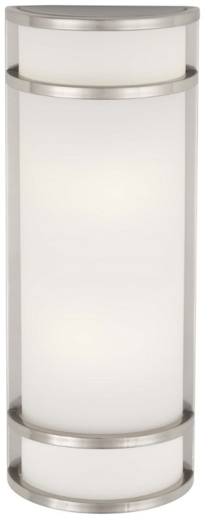 Foto para 13w SW 2 Lt Outdoor Pocket Lantern Brushed Stainless Steel Etched Opal Glass