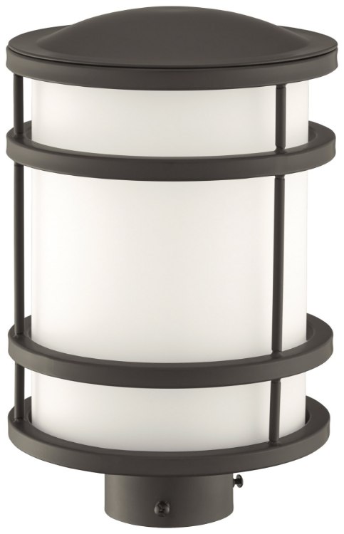 Foto para 26w SW 1 Lt Outdoor Post Mount Oil Rubbed Bronze Etched Opal