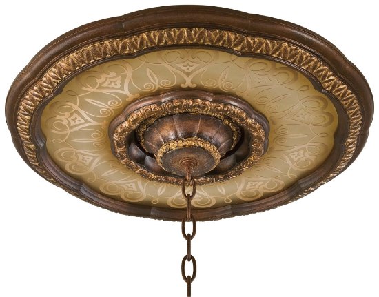 Foto para SW Ceiling Medallion Illuminati Bronze Silver Patina Glass