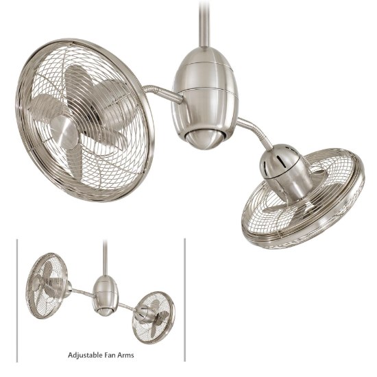 Picture of 58w SW Gyrette Dbl 10In Ceiling Fan-Bn Brushed Nickel