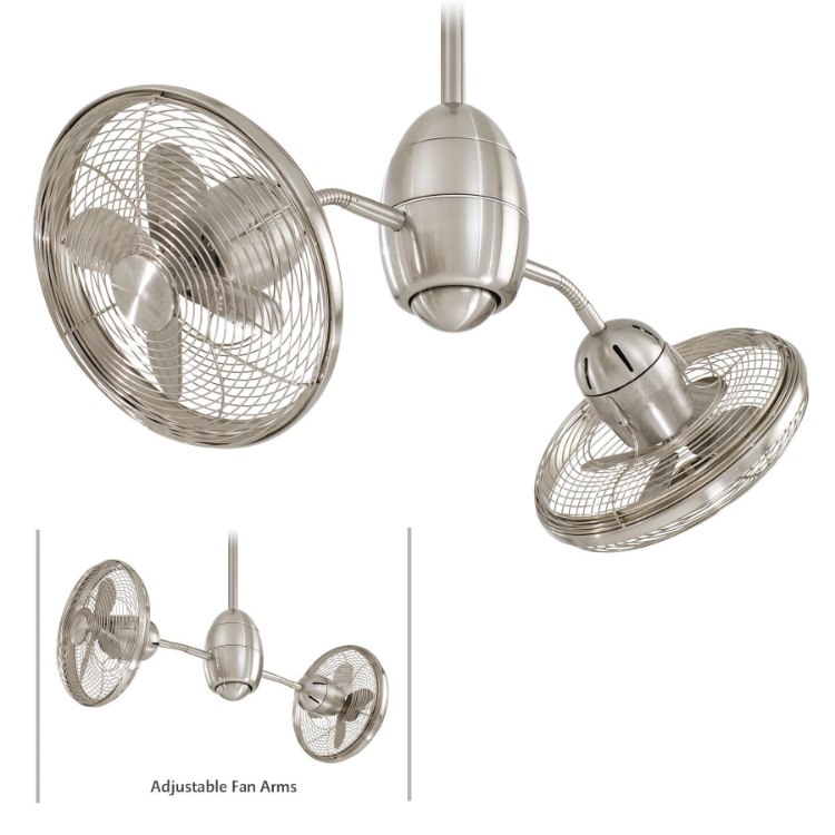 Foto para 58w SW Gyrette Dbl 10In Ceiling Fan-Bn Brushed Nickel