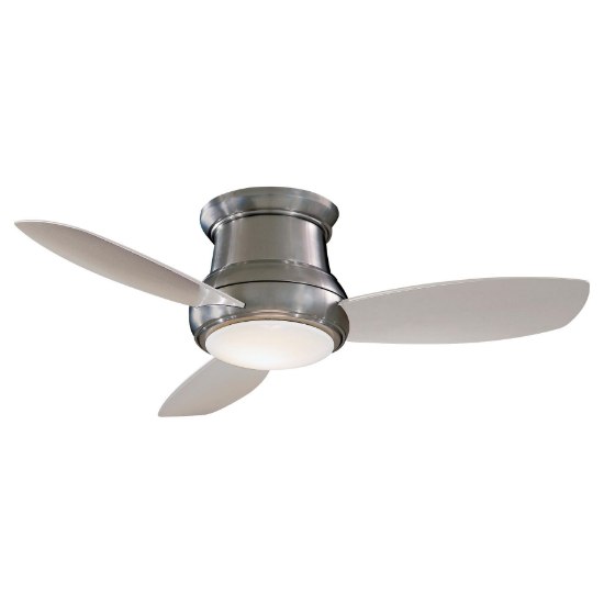 Foto para 155w SW Flush Mount Ceiling Fan Brushed Nickel White Opal