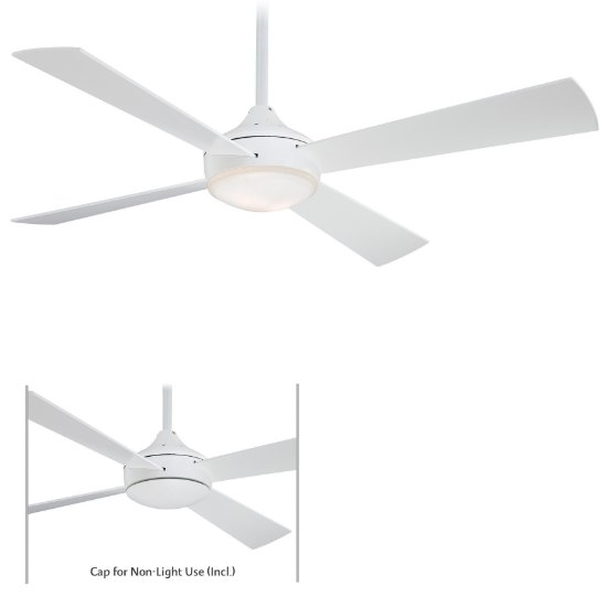 Picture of 166.6w SW Aluma Fan -52In Flat White Etched Opal