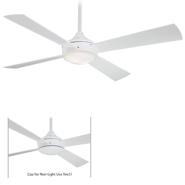 Foto para 166.6w SW Aluma Fan -52In Flat White Etched Opal