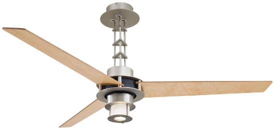 Foto para 152w SW San Francisco Fan-56In Brushed Steel W/ Chrome Frosted