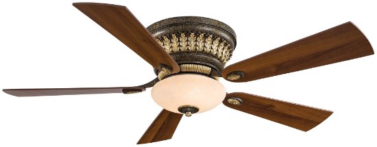 Foto para 139.8w SW Flush Mount Ceiling Fan Golden Bronze Excavation