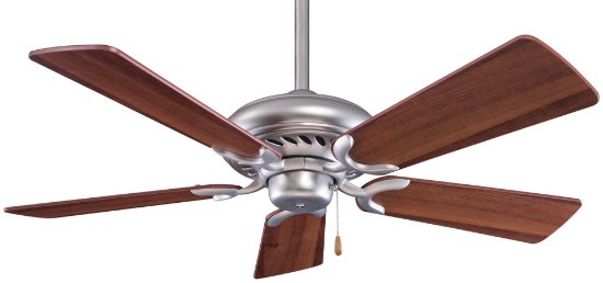 Picture of 77w SW Supra Fan-44In Brushed Steel W/ Dark Walnut