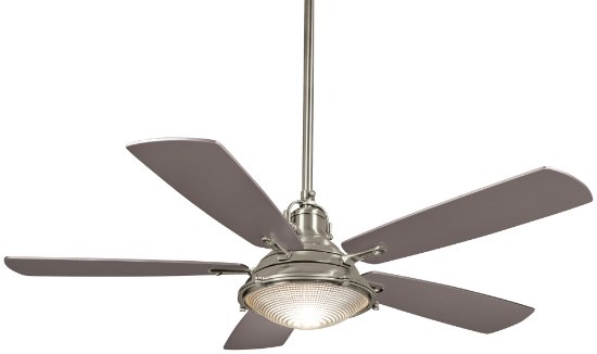 Foto para 140w SW 56In Groton Ceiling Fan Brushed Nickel Wet Clear Fresnel Glass