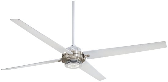 Picture of 48.8w WW 60In Spectre Ceiling Fan 2015 Flat White/Brushed Nickel Finish Clear