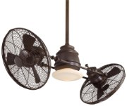 Foto para 202w SW Vintage Gyro Fan-42In Oil Rubbed Bronze Tinted Opal