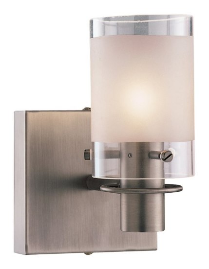 Foto para 50w SW 1 Light Bath Antique Nickel Clear/Acid Etched