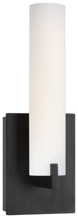 Foto para 10w WW 1 Lt Led Wall Sconce Dark Restoration Bronze Etched Opal