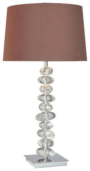 Foto para 150w SW 1 Light Table Lamp Chrome Dark Chocolate