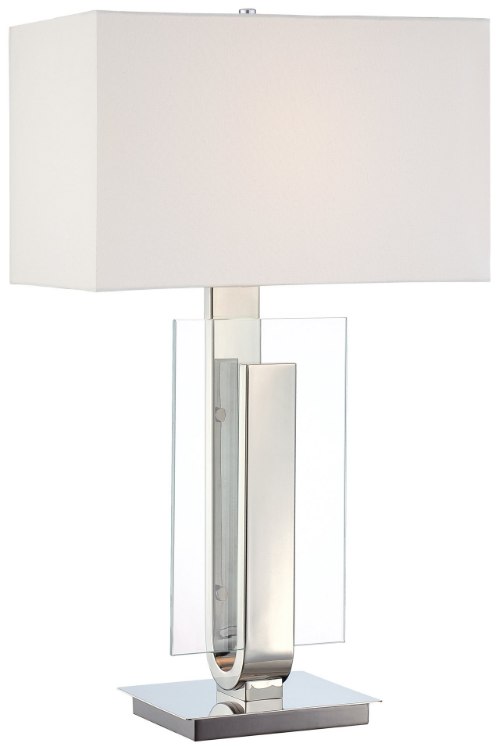 Foto para 100w SW 1 Light Table Lamp Polished Nickel White