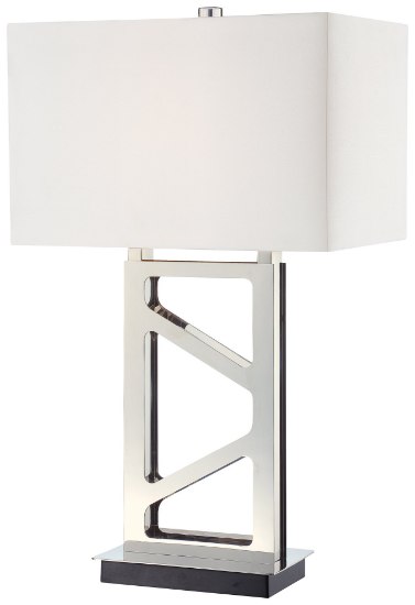 Picture of 100w SW 1 Light Table Lamp Polished Nickel White