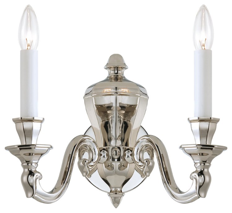 Foto para 60w SW Two Light Wall Sconce Polished Nickel