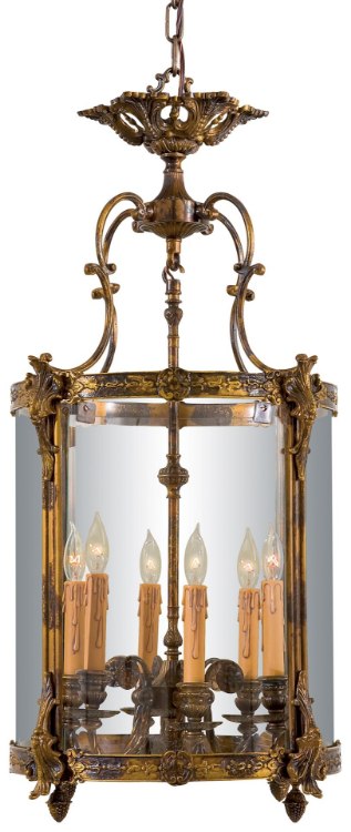 Foto para SW Six Light Foyer Pendant Oxide Brass